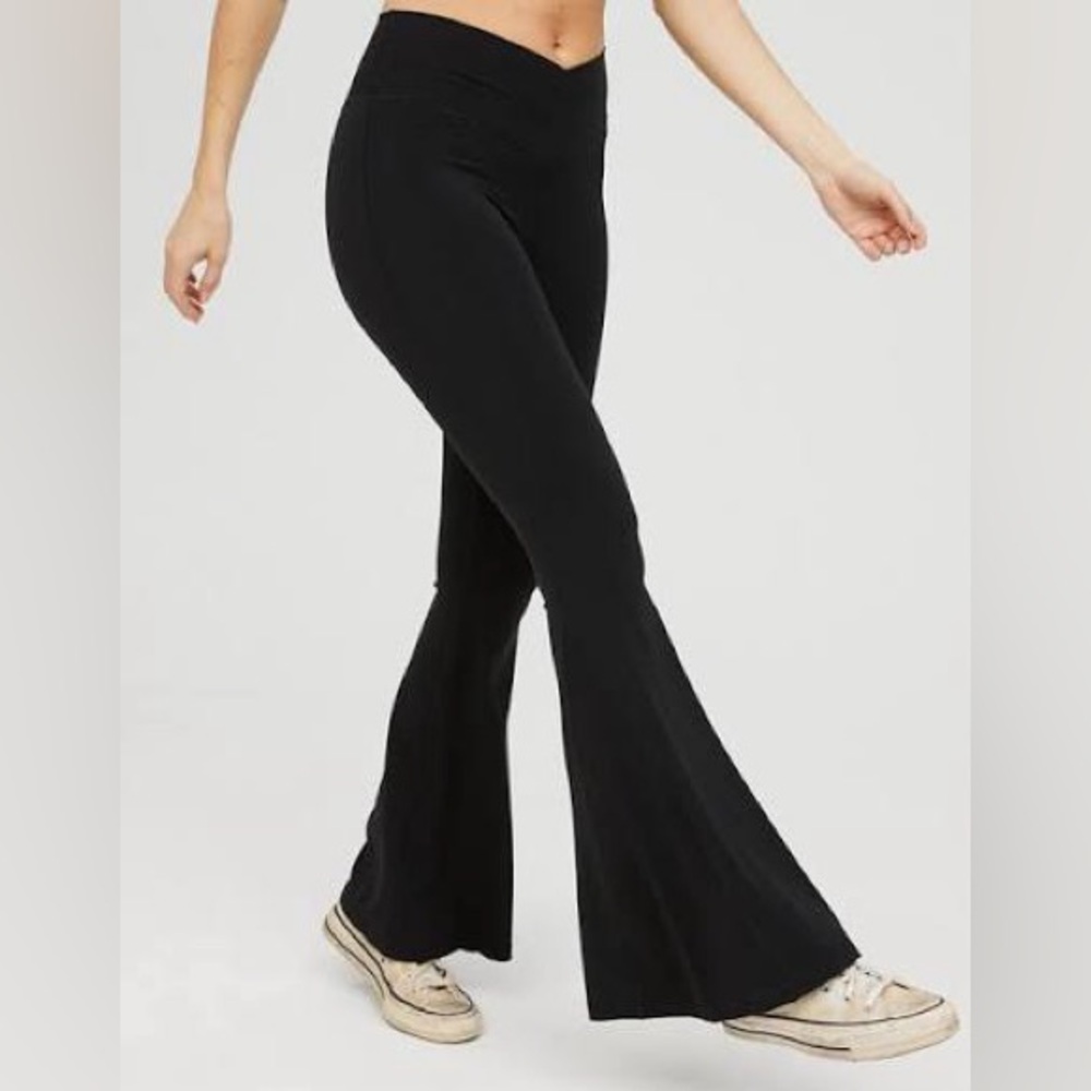 Aerie Black Flare Leggings